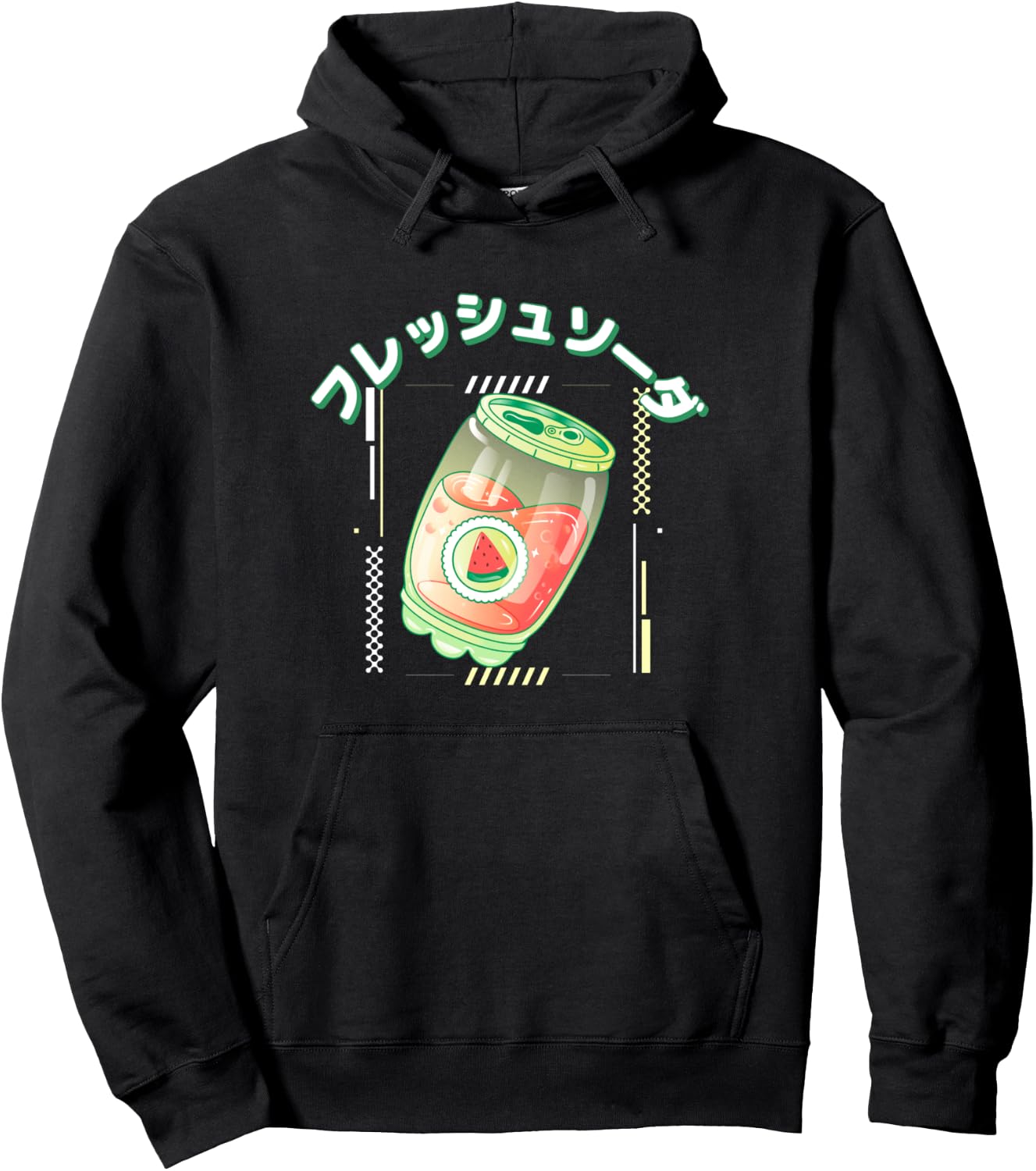 Watermelon Drink: Japanese Soda Pullover Hoodie