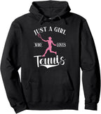 Just a Girl who loves Tennis Girl Pullover Hoodie