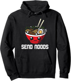 Send Noods Hoodie Funny Noodle Kawaii Adult Pun Ramen Pullover Hoodie