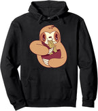 Ramen Bowl Cute Sloth Kawaii Japanese Noodles Soup Anime Pullover Hoodie