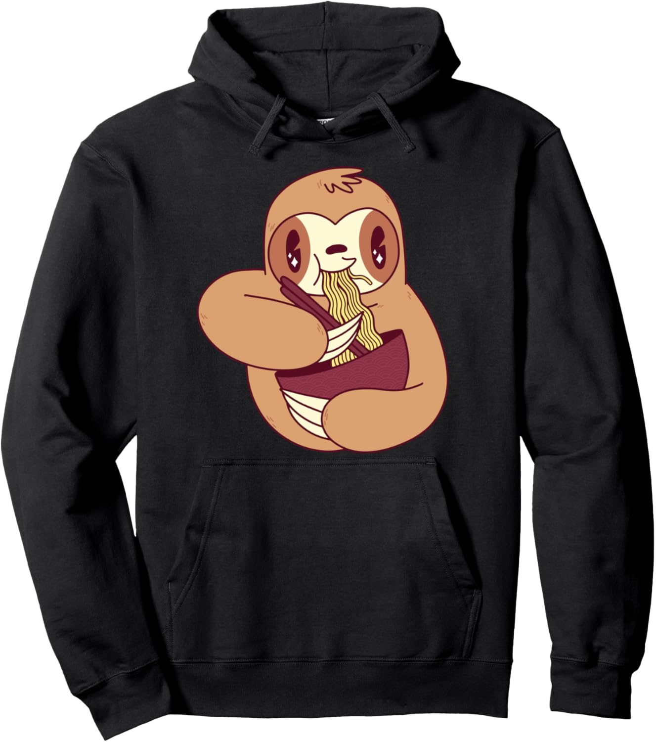 Ramen Bowl Cute Sloth Kawaii Japanese Noodles Soup Anime Pullover Hoodie