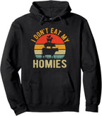 I Don’t Eat My Homies Funny Vegan Vegetarian Retro Vintage Pullover Hoodie