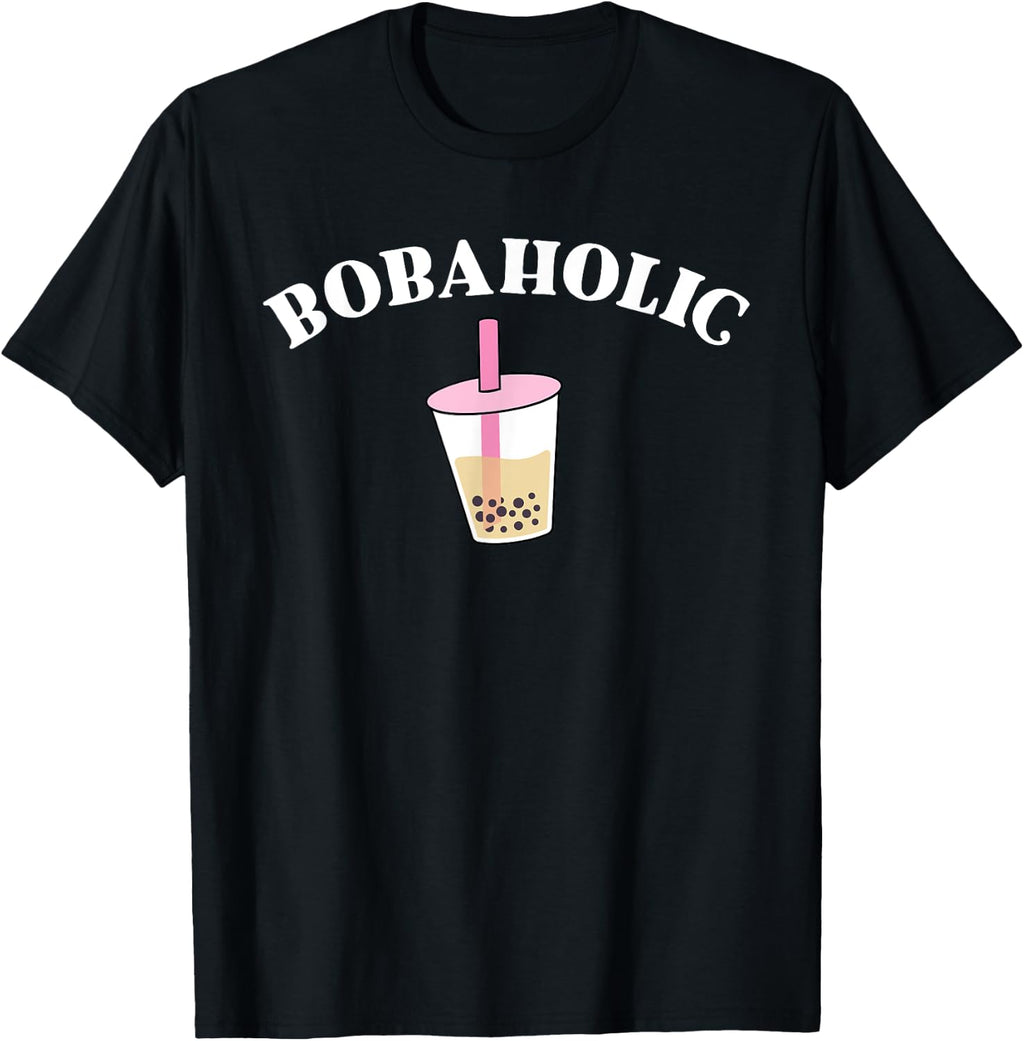 Bobaholic Funny Bubble Tea Shirts Women Boba Tea Kids Gift T-Shirt