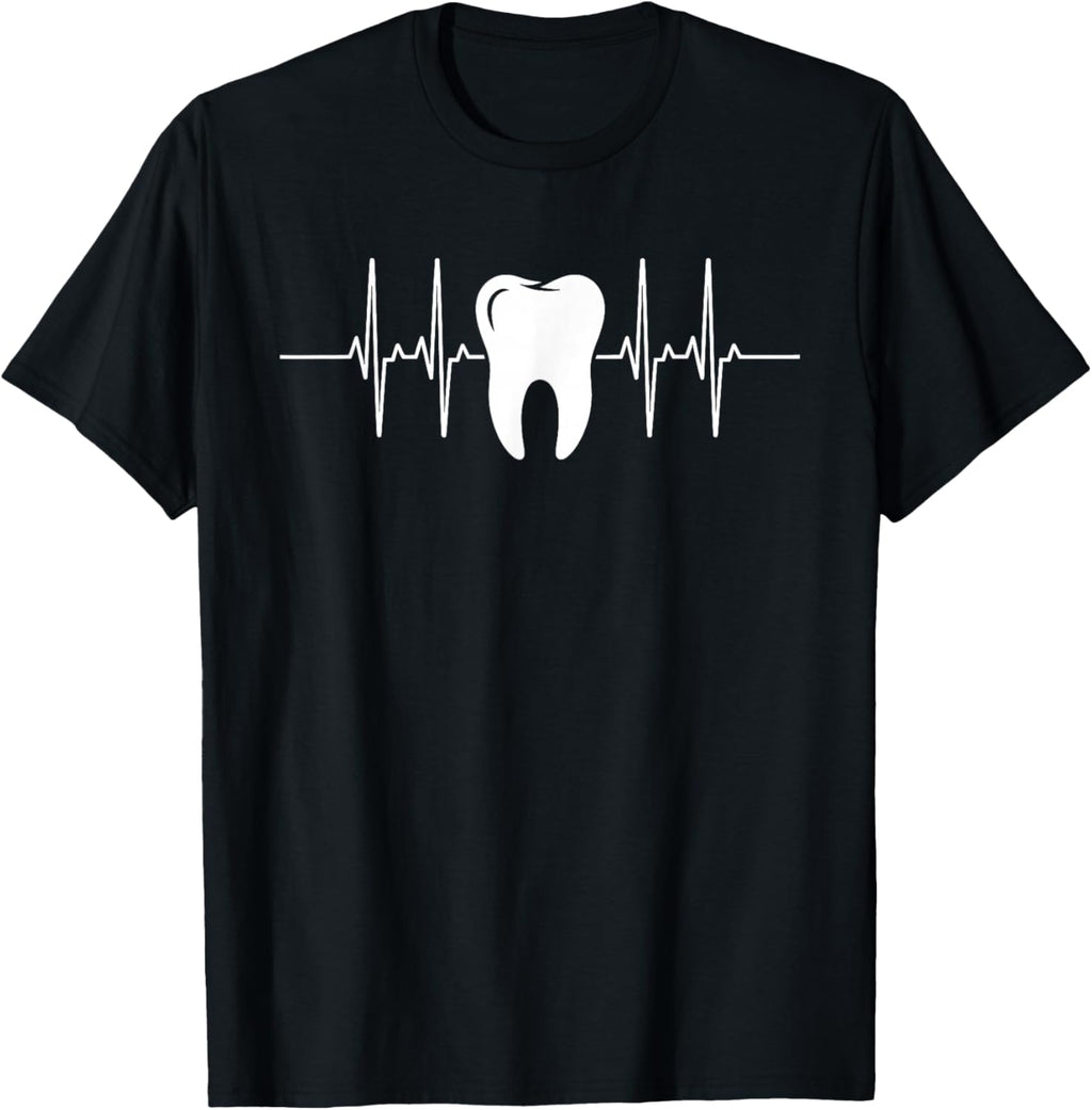 Tooth Heartbeat Dentist Dental Dental Assistant Hygienist T-Shirt