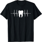 Tooth Heartbeat Dentist Dental Dental Assistant Hygienist T-Shirt