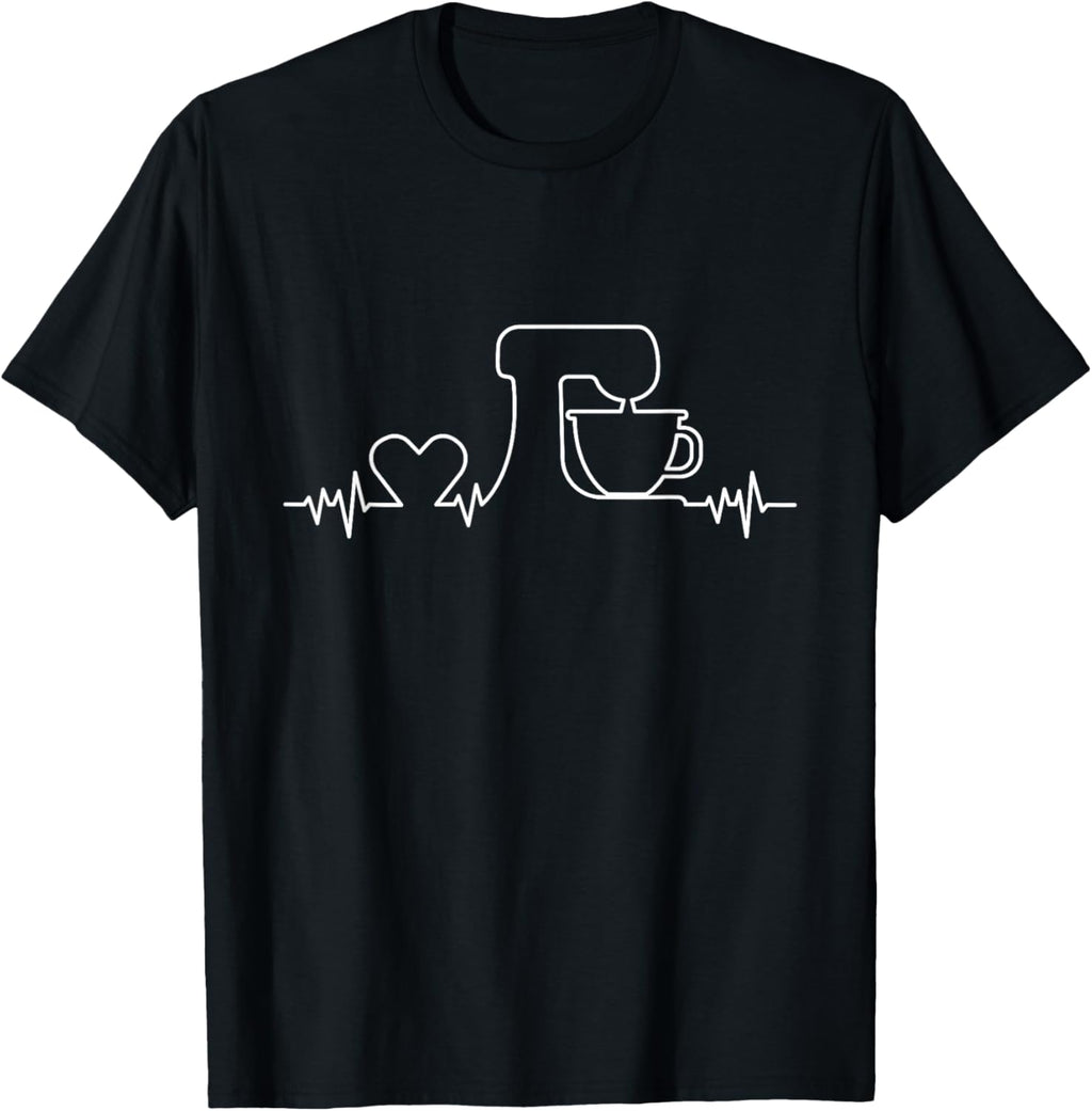 Baking Heartbeat - Funny Pastry Baker - Baking Gift T-Shirt Small