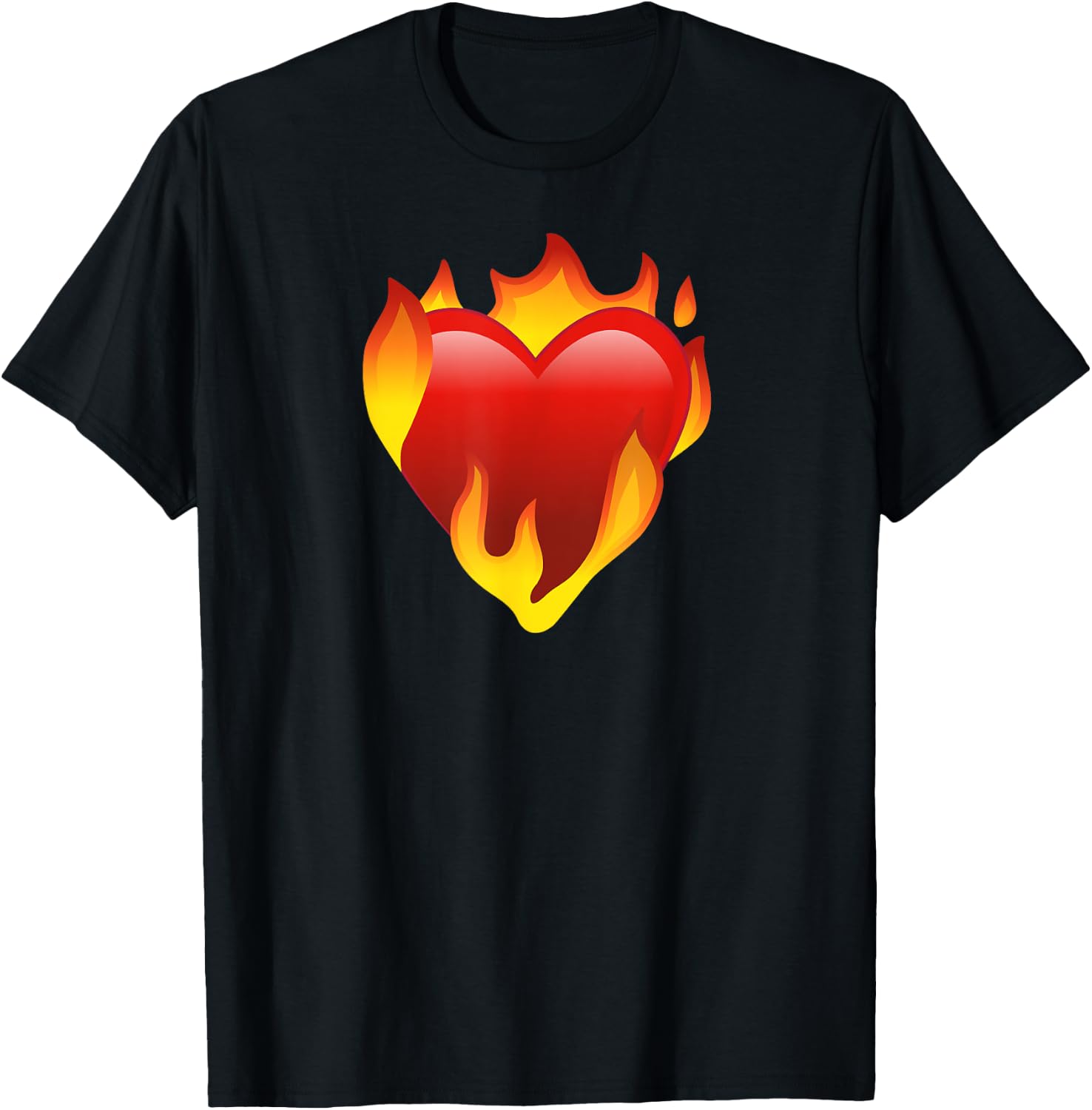 Flaming RED Heart T-Shirt