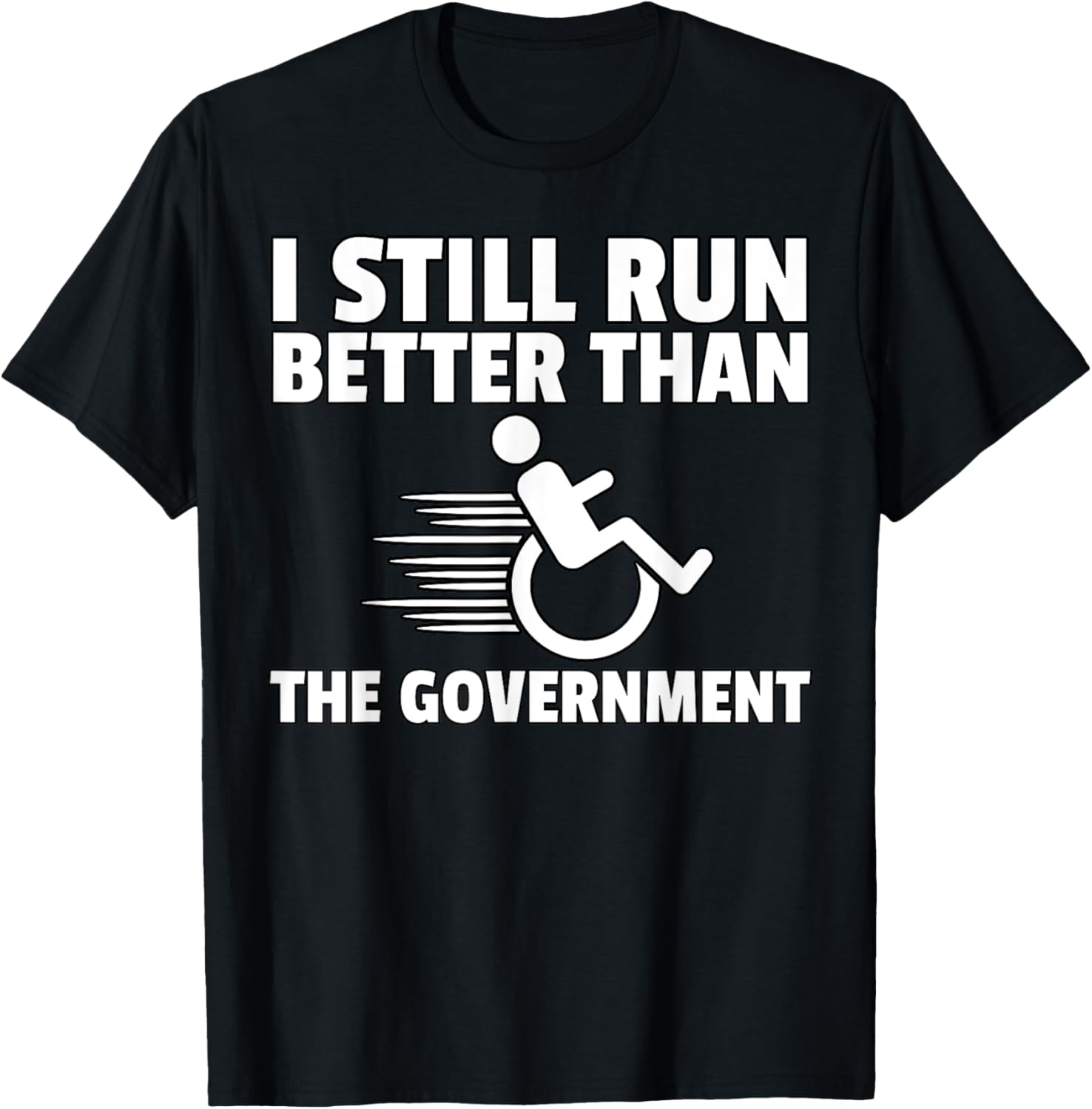 Wheelchair Disability Gift Funny Handicap T-Shirt Small
