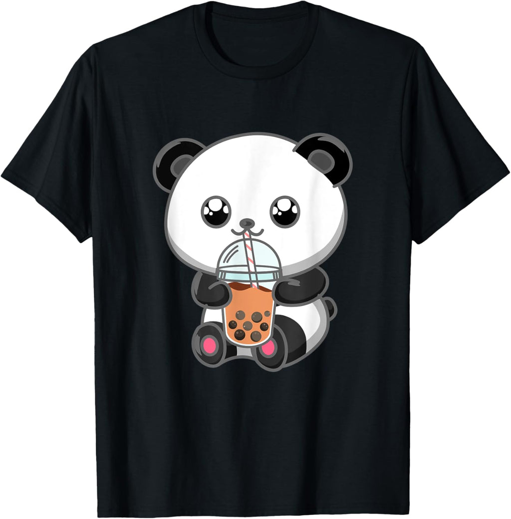Boba Tea Bubble Tea Kawaii Japanese Lover Panda Anime Otaku T-Shirt