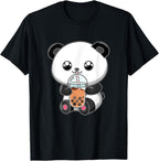Boba Tea Bubble Tea Kawaii Japanese Lover Panda Anime Otaku T-Shirt