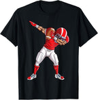 Dabbing Football Player Boys Men Sports Funny Dab Dance T-Shirt