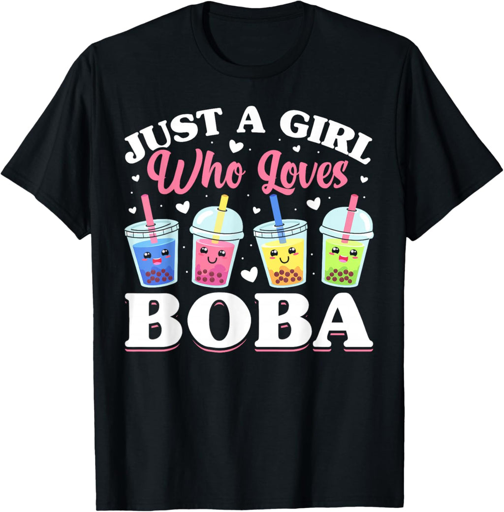 Milktea Boba Kawaii Style Just a Girl Who Loves Boba T-Shirt