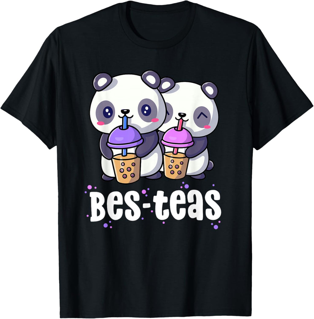 Boba Shirt Women Girls BES Teas Kawaii Panda Bubble Tea T-Shirt
