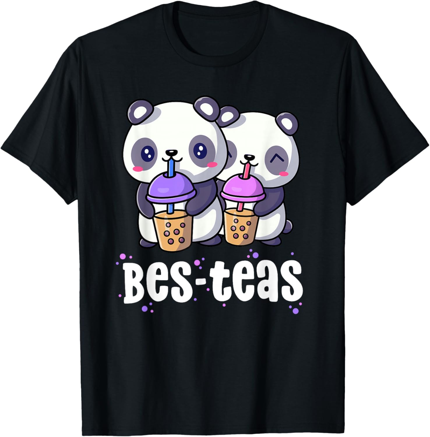 Boba Shirt Women Girls BES Teas Kawaii Panda Bubble Tea T-Shirt