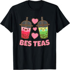 BES Teas Besties Cute Kawaii Bubble Tea Boba Best Friend T-Shirt Small