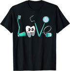 Cute Kawaii Teeth Dentist Dental Hygienist Orthodontics Gift T-Shirt