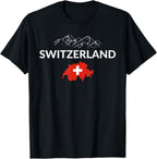Switzerland Flag Hiking Holiday Switzerland Swiss Flag T-Shirt