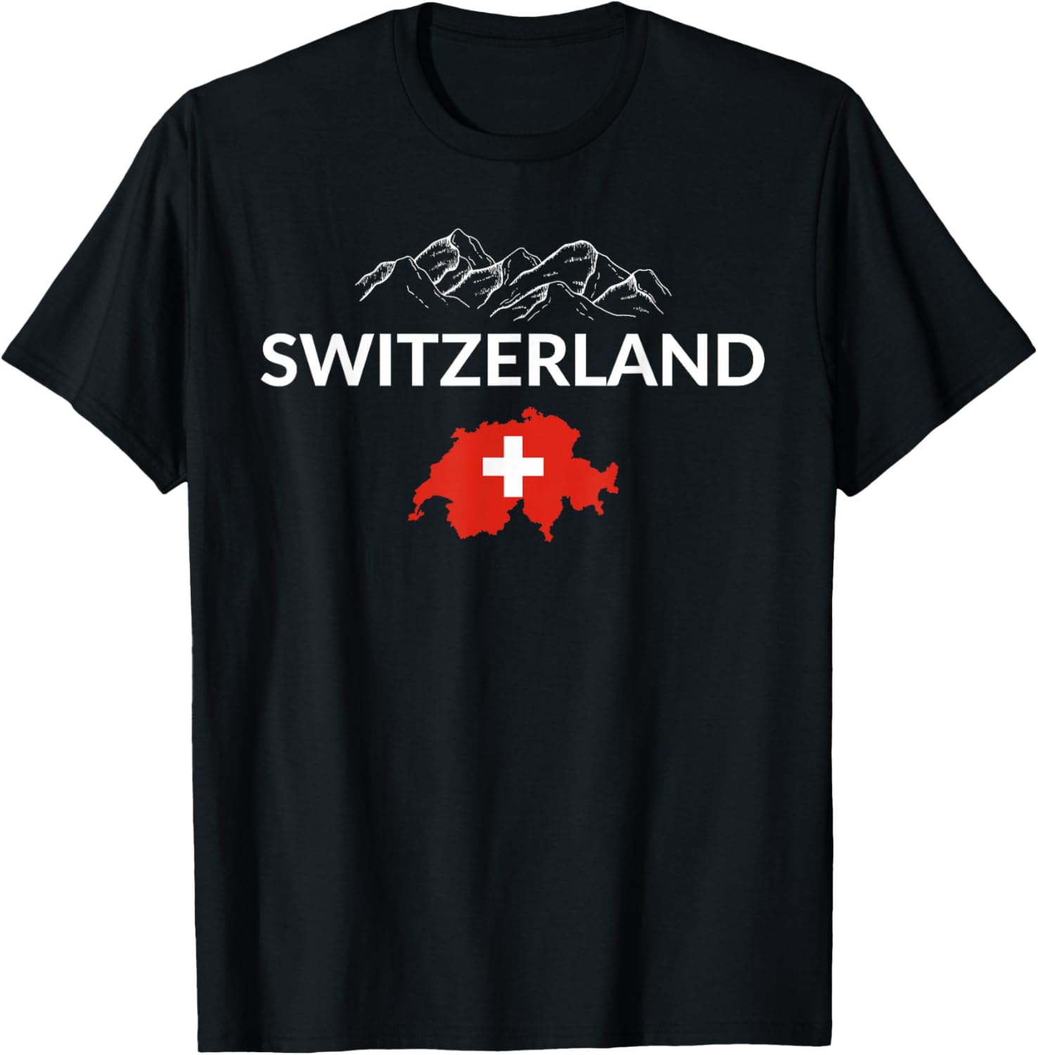 Switzerland Flag Hiking Holiday Switzerland Swiss Flag T-Shirt