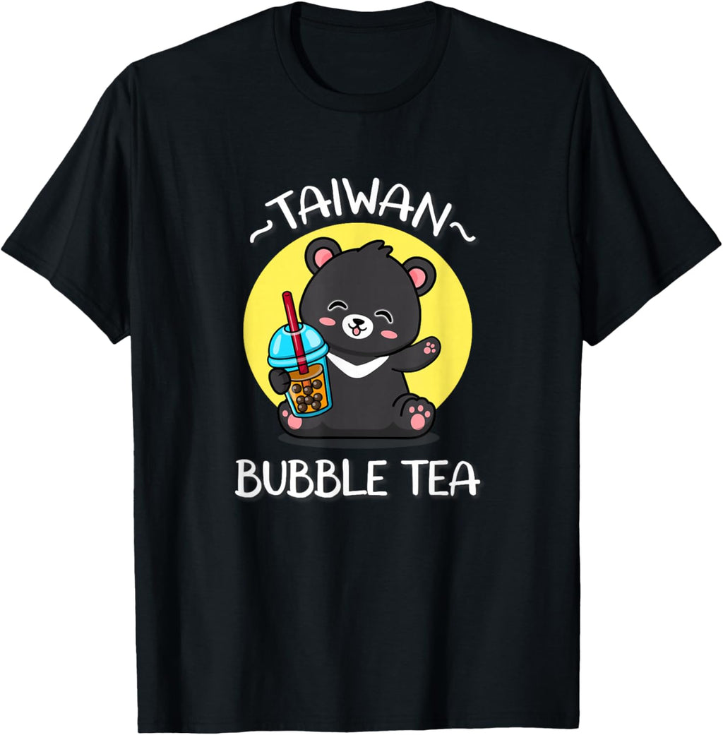 Kawaii Boba Bubble Milk Tea Lover Formosa Bear Taiwan Travel T-Shirt