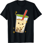 Cute Kawaii Bubble Tea Boba Lover Milk Tea Tapioca T-Shirt