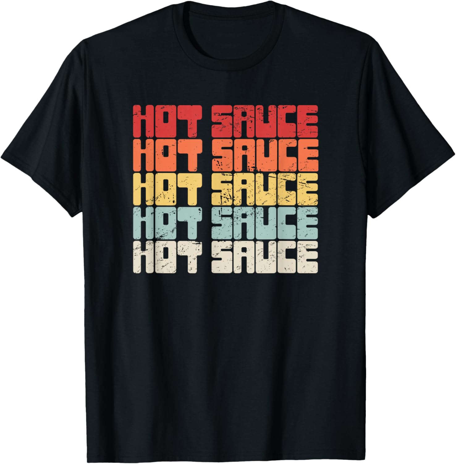 Retro Hot & Spicy Food, Habanero Chili & Pepper Sauce T-Shirt