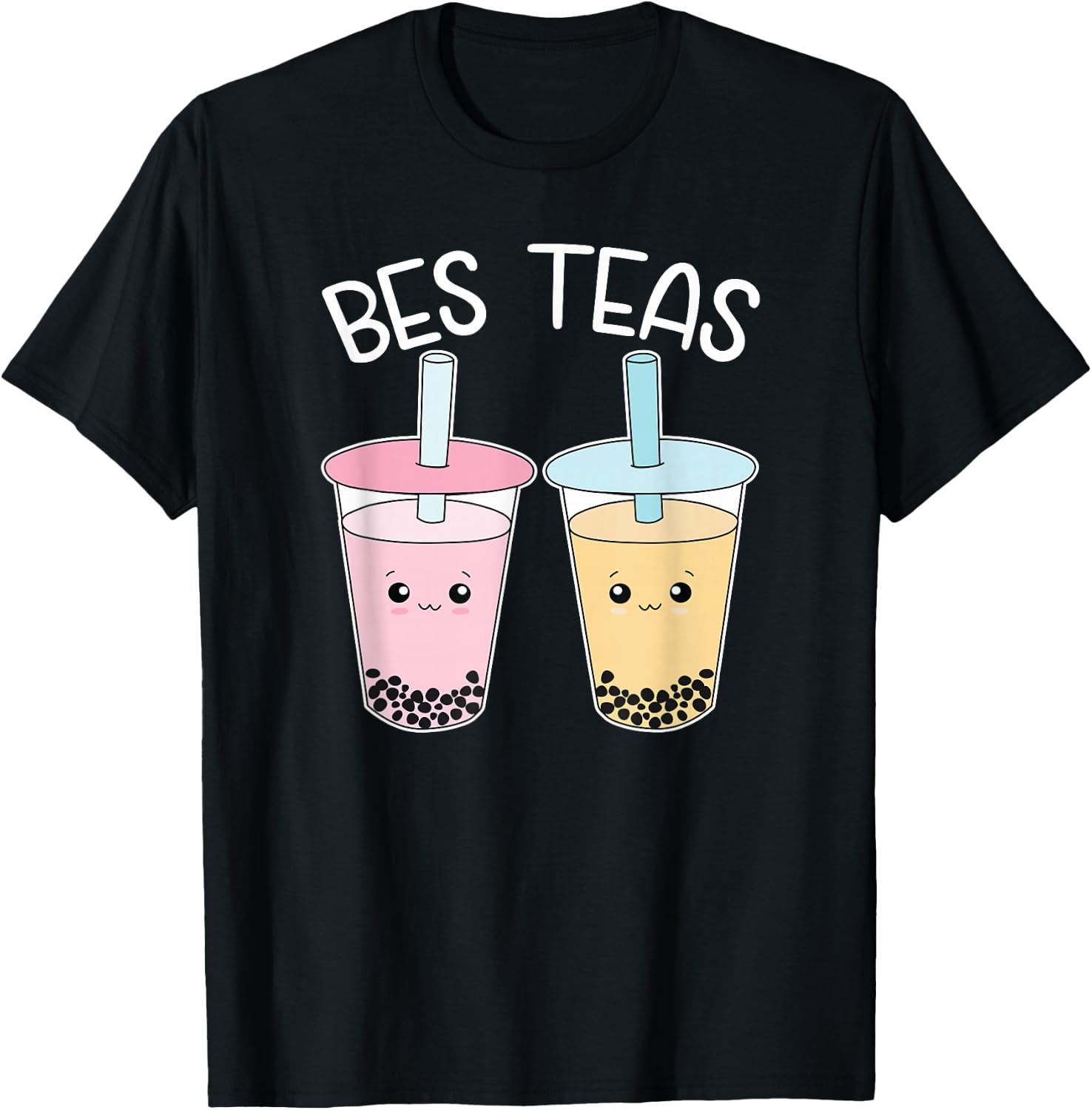 Bes Teas Besties Bubble Tea Cute Boba Best Friends T-Shirt