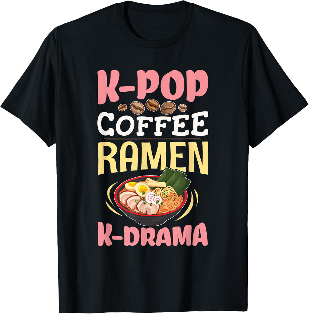 K-Pop Ramen Coffee Japanese Noodles Bowl Kpop Gift T-Shirt