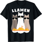 Japanese Llamen Noodles Kawaii Gift Idea Funny Ramen T-Shirt