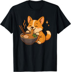 Corgi with Noodles Ramen Kawaii Dog T-Shirt