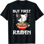 Kawaii Neko Ramen Lover Japanese Noodle Anime T-Shirt