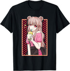 Kawaii Anime Girl Boba Bubble Milk Tea Lover Gift Idea T-Shirt