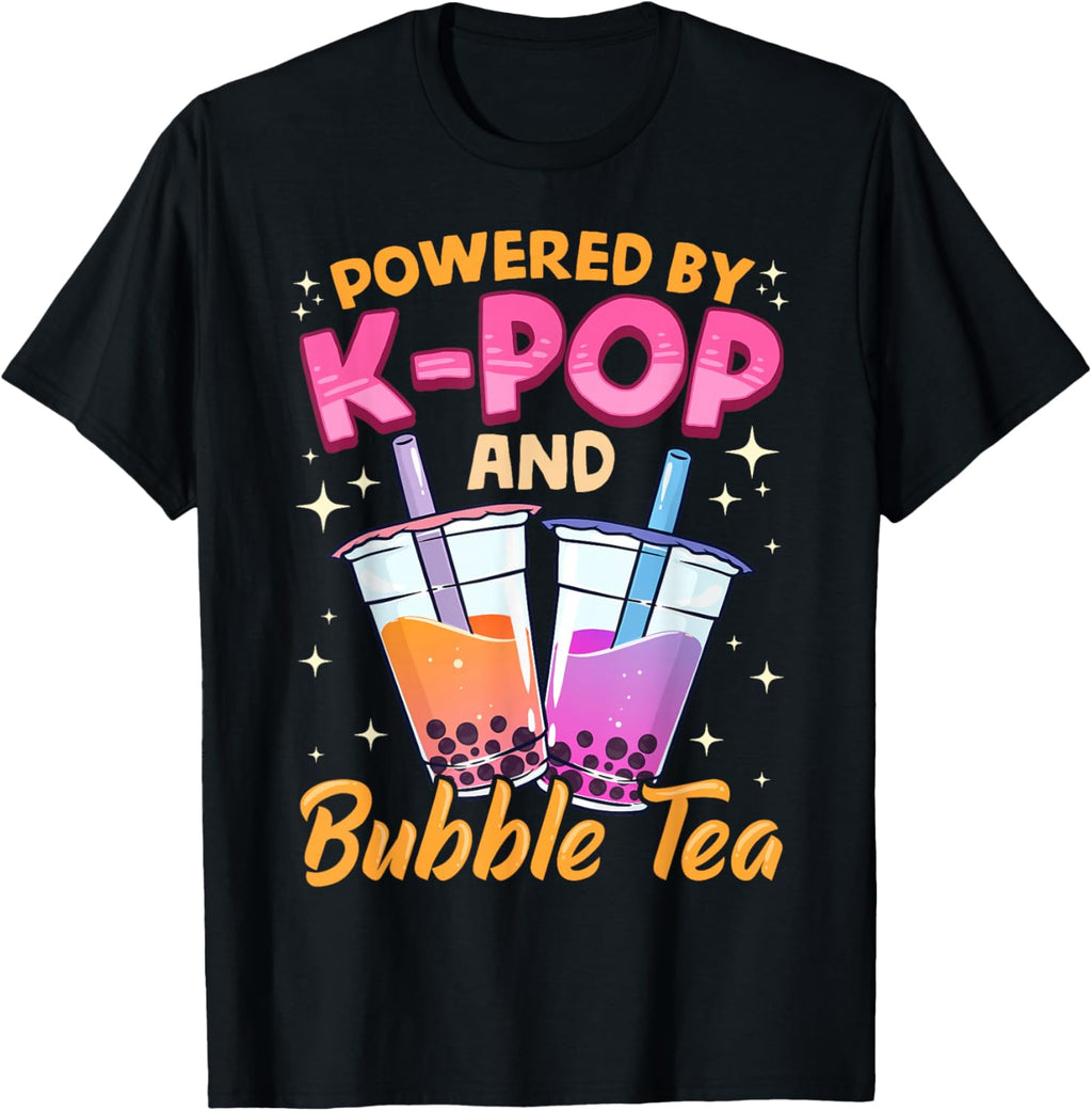 Bubble Tea Boba K-POP Music Lover Korean Milk Matcha Anime T-Shirt