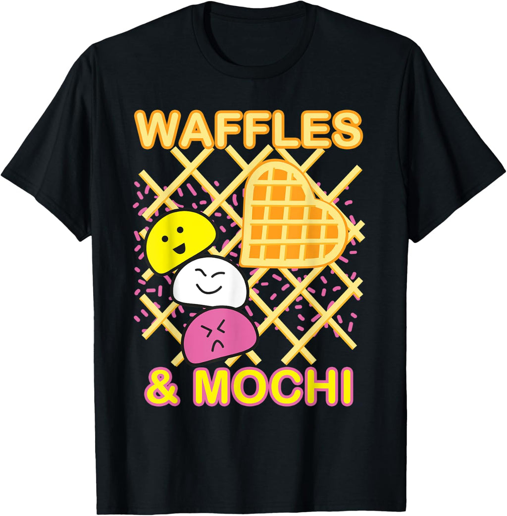 MOCHI and WAFFLES Cute Kawaii Japanese Ice cream Retro 90s Men Women Kids T-Shirt