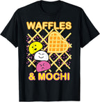 MOCHI and WAFFLES Cute Kawaii Japanese Ice cream Retro 90s Men Women Kids T-Shirt