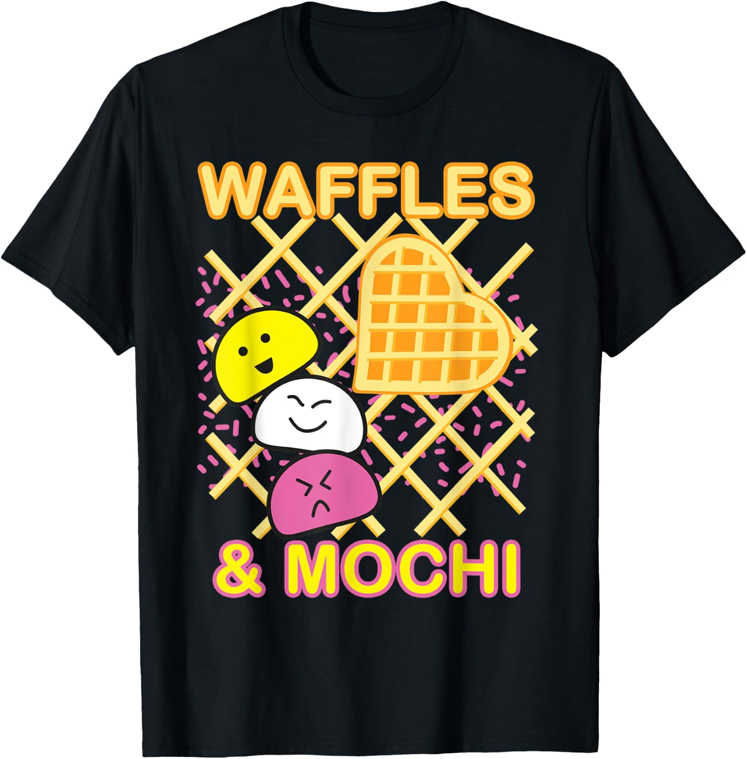 MOCHI and WAFFLES Cute Kawaii Japanese Ice cream Retro 90s Men Women Kids T-Shirt