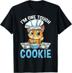 One Tough Cookie | Cat Cook Pastry Chef Baker Bakery Pun T-Shirt for Men Women