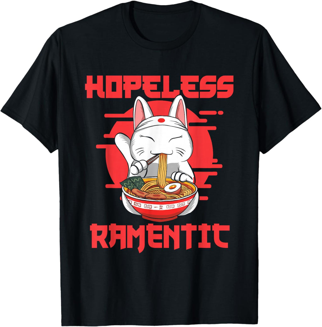 Hopeless Ramentic - Kawaii Japanese Noodles Ramen Lover T-Shirt