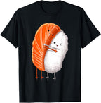 Funny Sushi Hugging Salmon Cute Japanese Sushi Kawaii Food T-Shirt