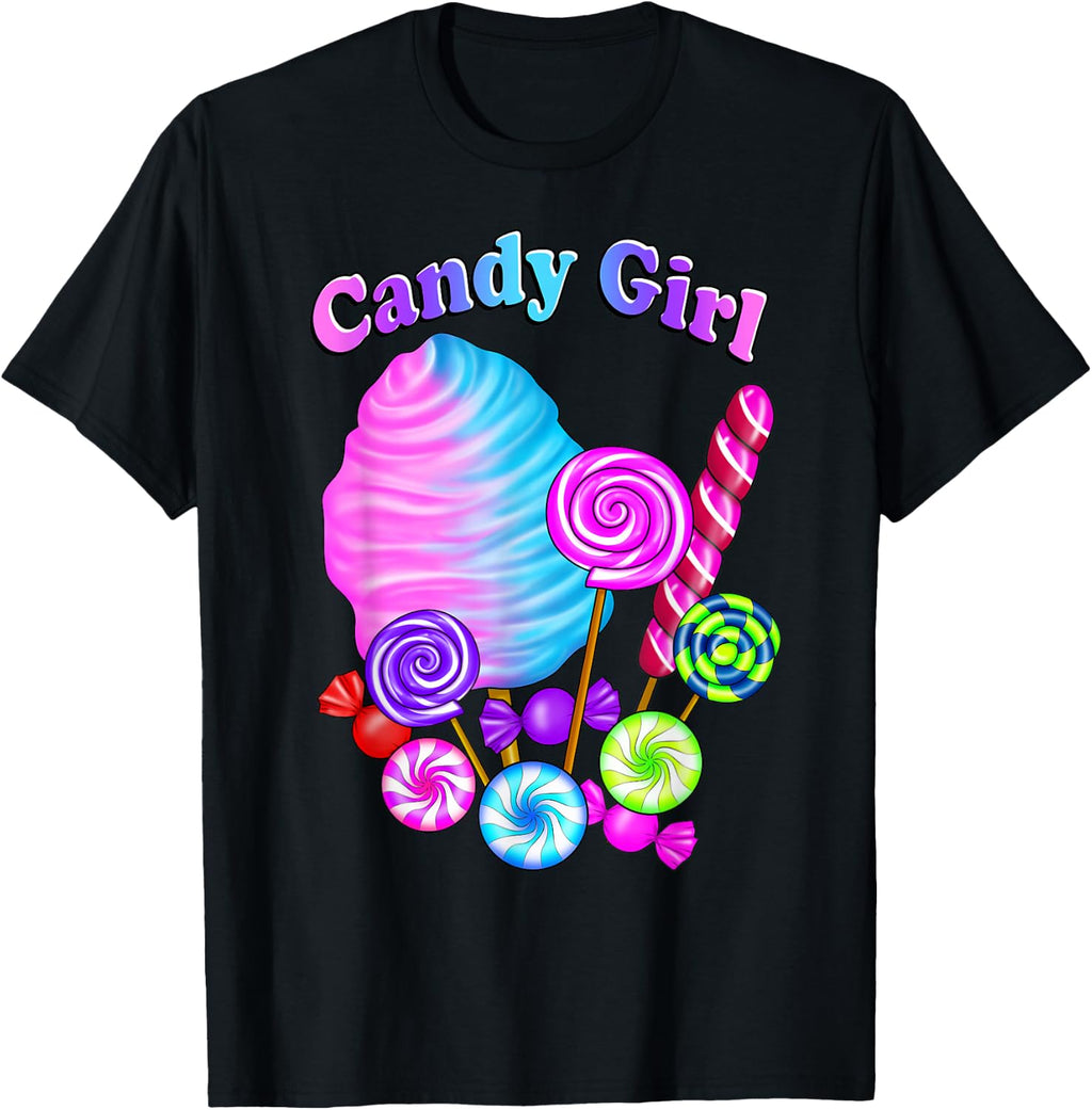 Candy Girl Cute Sweet Lolly Cotton Candy Treat Lover T-Shirt