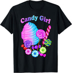 Candy Girl Cute Sweet Lolly Cotton Candy Treat Lover T-Shirt