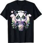 Kawaii Panda Anime Boba Drink Bubble Tea Kids Teen Girl Boy T-Shirt