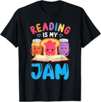 Reading is My Jam Funny I Love to Read Books Boy Girl T-Shirt