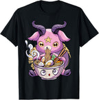 Pastel Goth Baphomet Ramen Noodles Japan Food Satanic Goat T-Shirt