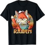 Ramen Fox Kawaii Japanese Noodles Lover Cute Anime T-Shirt