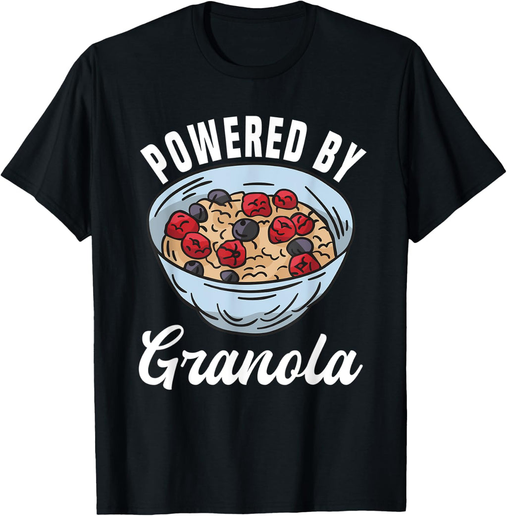 Funny Powered By Granola Costume Muesli Lover T-Shirt