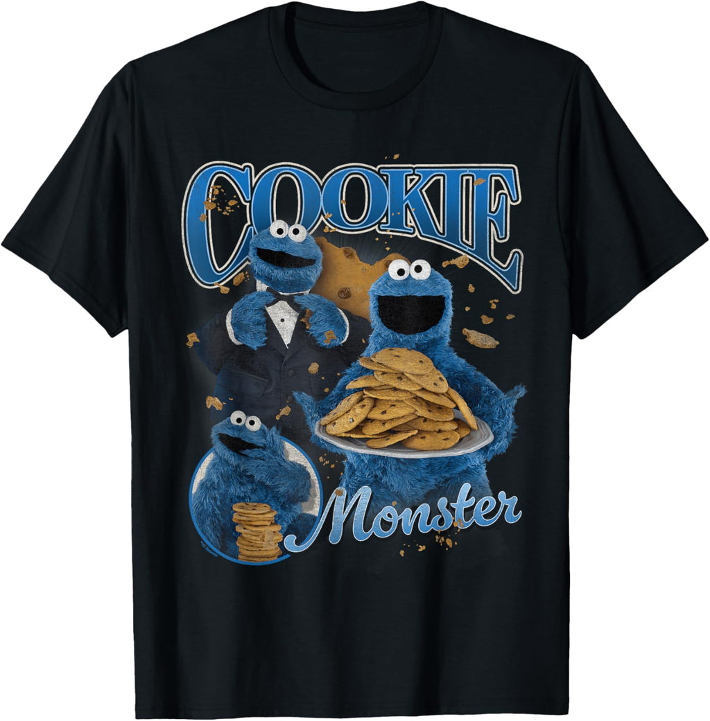 Sesame Street Cookie Monster Bootleg Style T-Shirt
