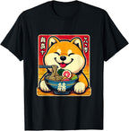Shiba Inu Ramen Kawaii Neko Japanese Noodles T-Shirt