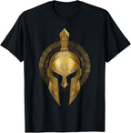 Spartan Helmet Warrior Gold Gladiator Sparta Greek Gym T-Shirt