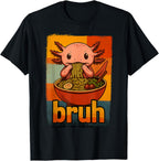 Axolotl Eating Japanese Ramen Noodles Gifts Men Women Kid T-Shirt