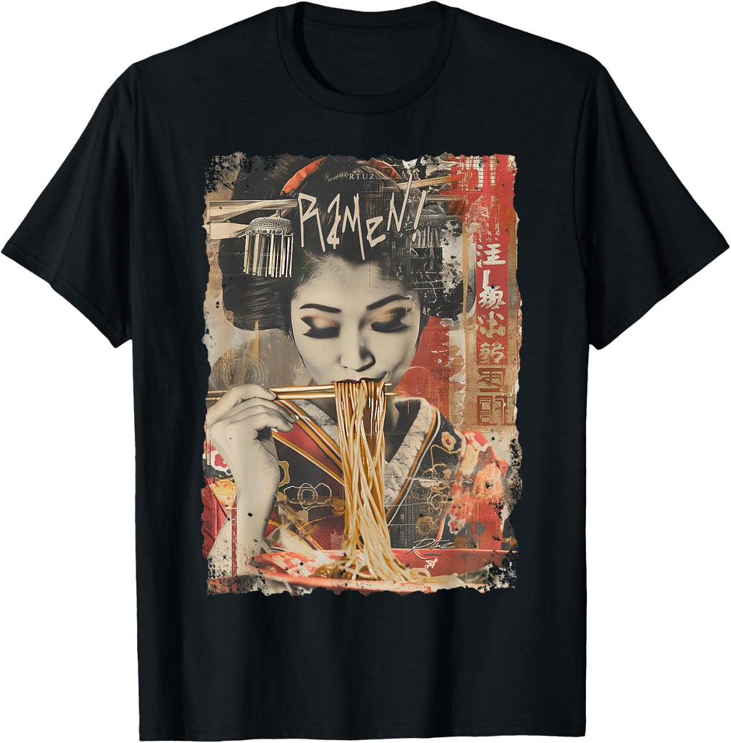 Ramen Noodles Kawaii Japan Fashion Y2K Otaku Manga Anime T-Shirt